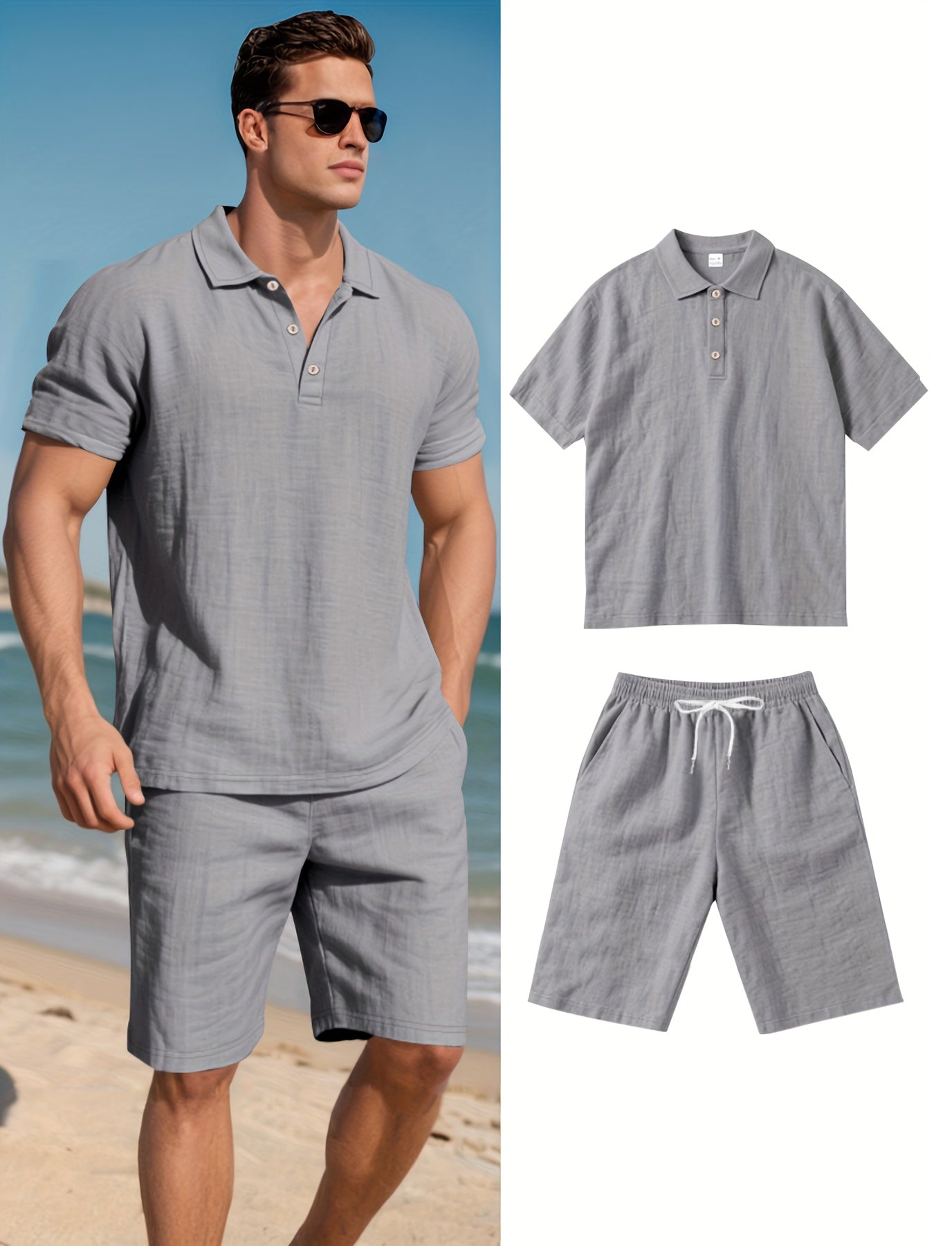 Set da uomo in lino