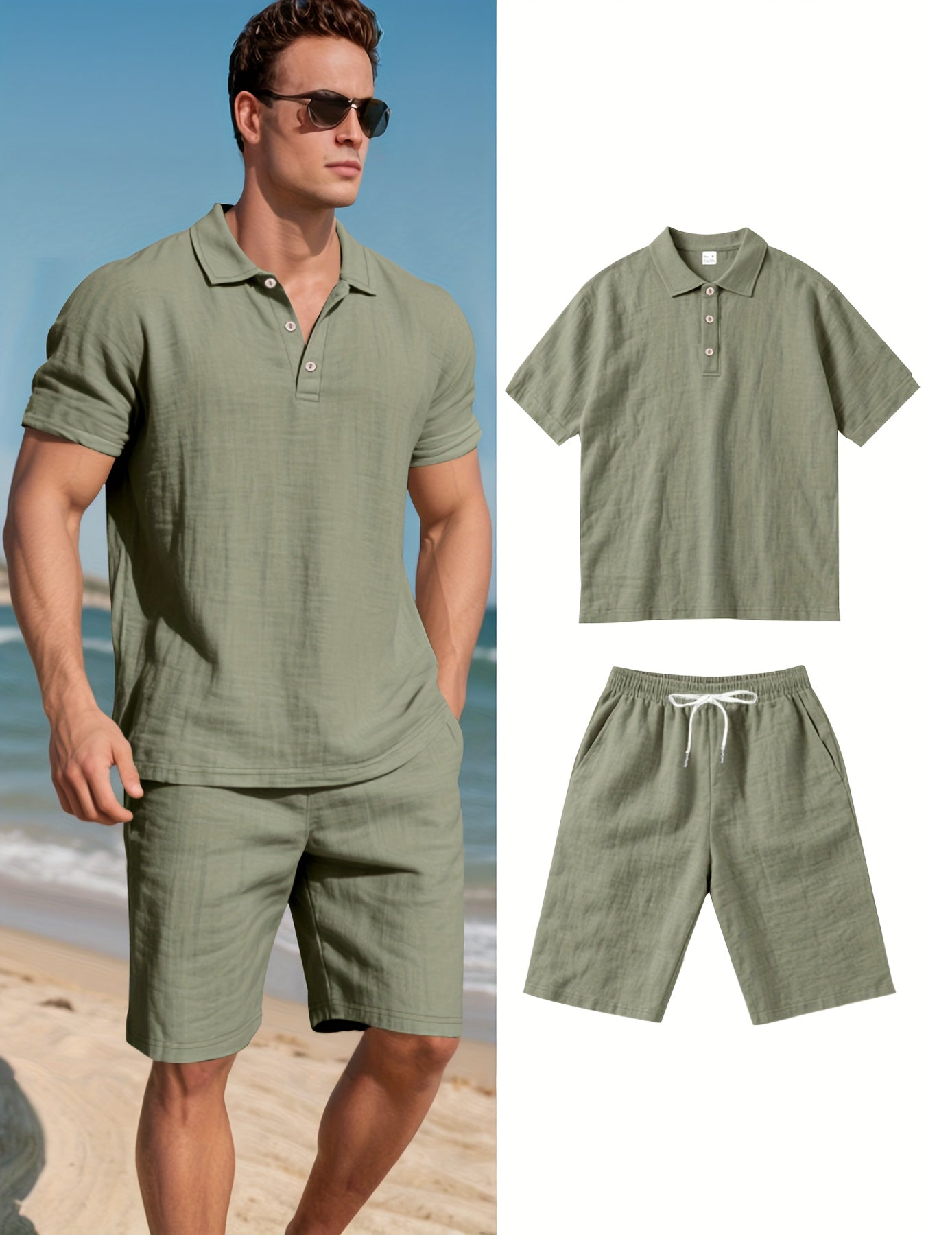Set da uomo in lino