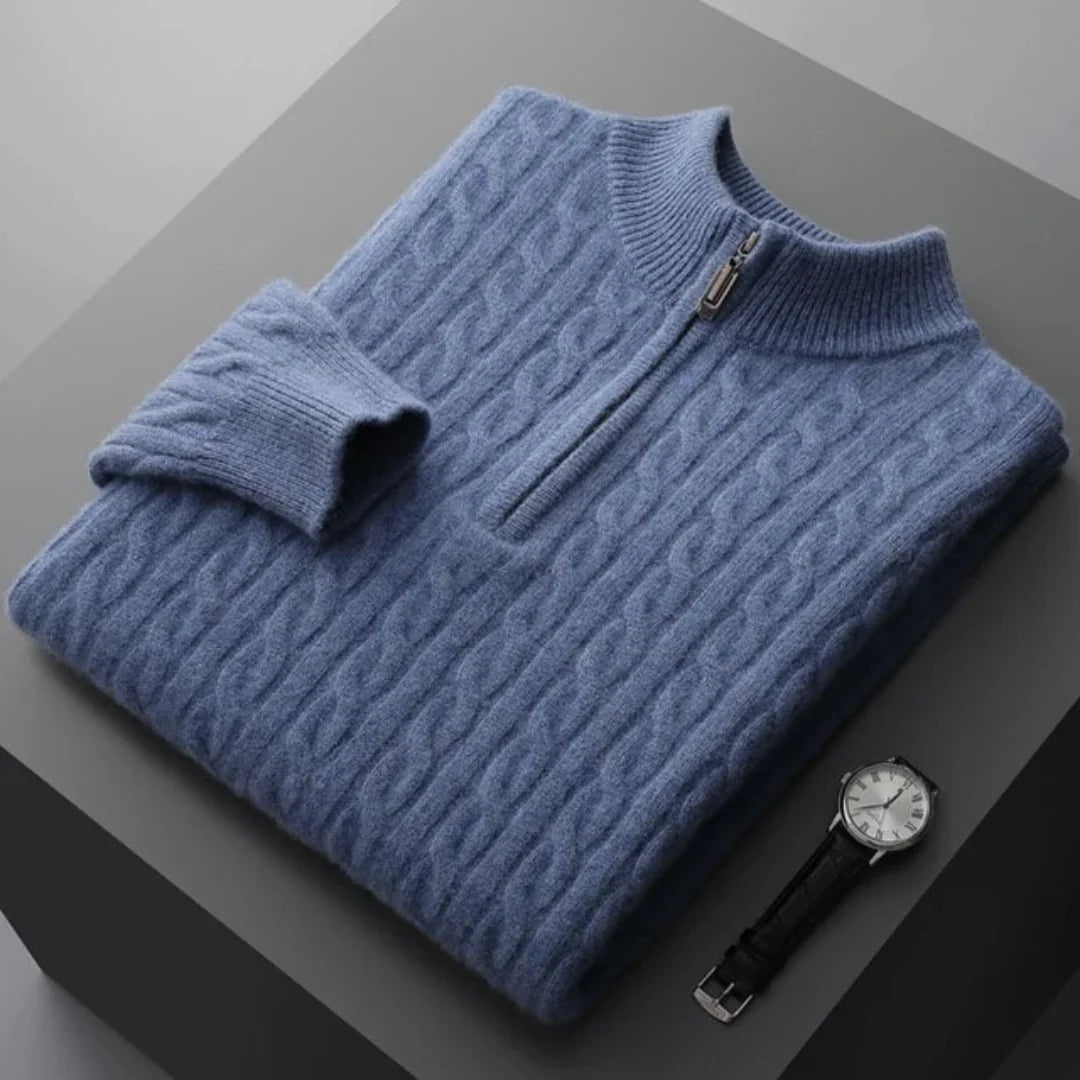 Deneb Cashmere Tessuto Mezza Zip