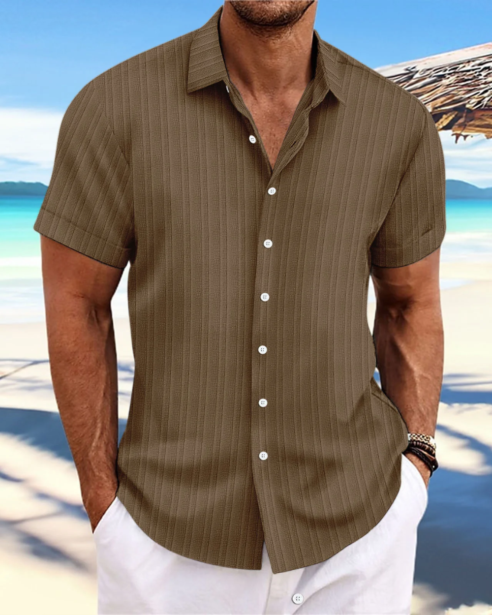 Camicia casual a maniche corte