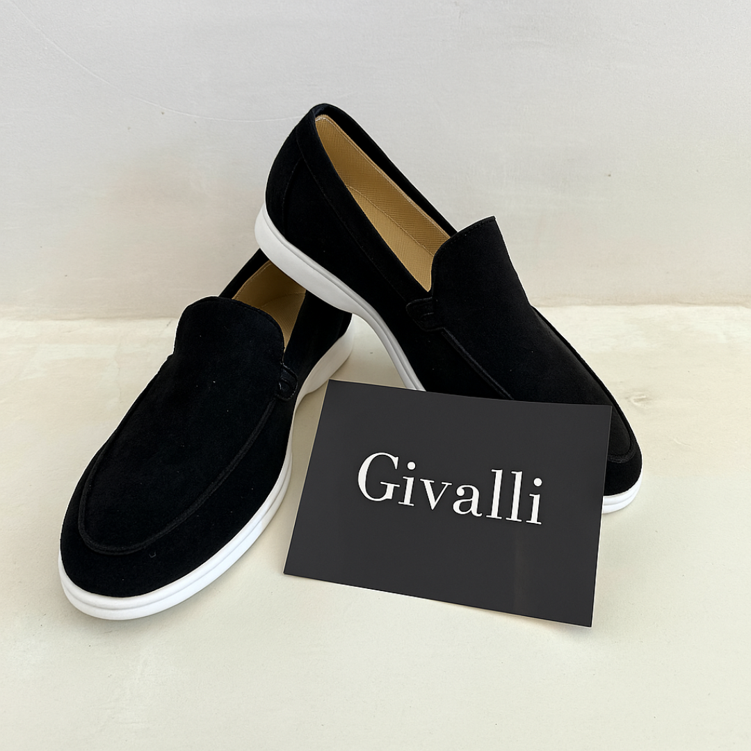 Mocassini Givalli in pelle scamosciata