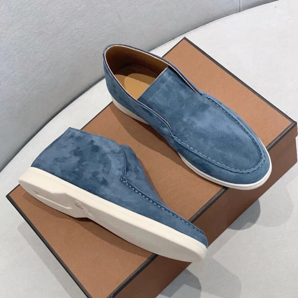 Mocassini casual in pelle scamosciata