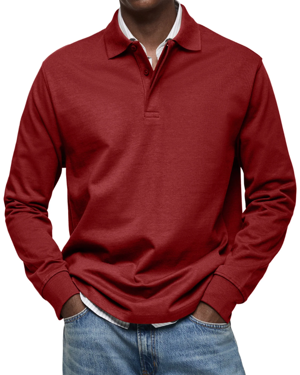Maglione polo casual