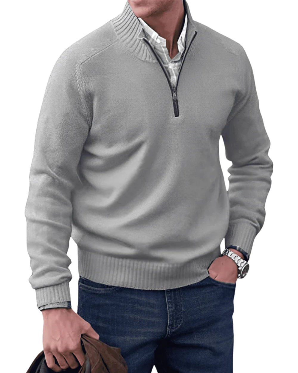 Maglione casual con zip