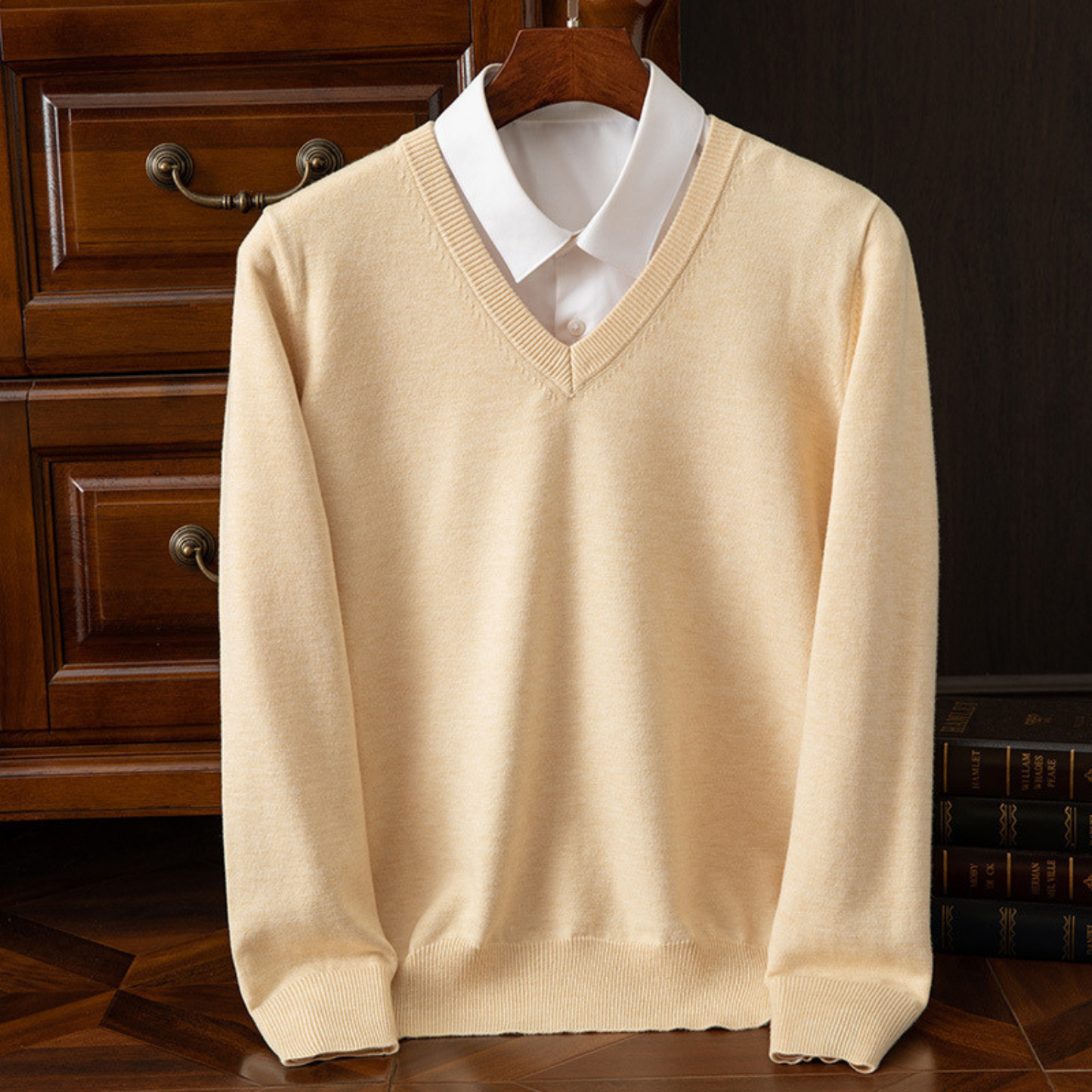 Maglione chic con scollo a V