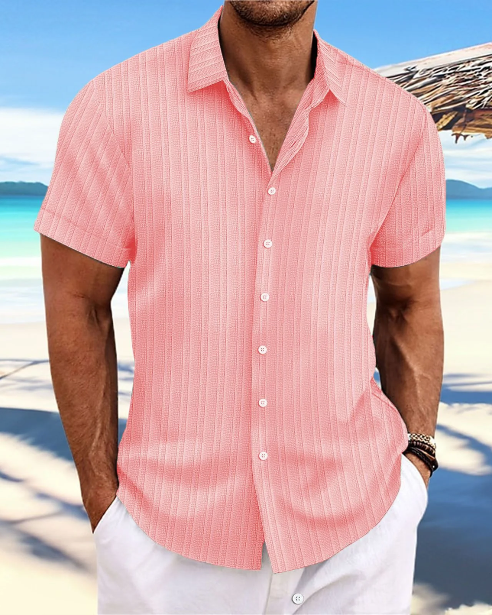 Camicia casual a maniche corte