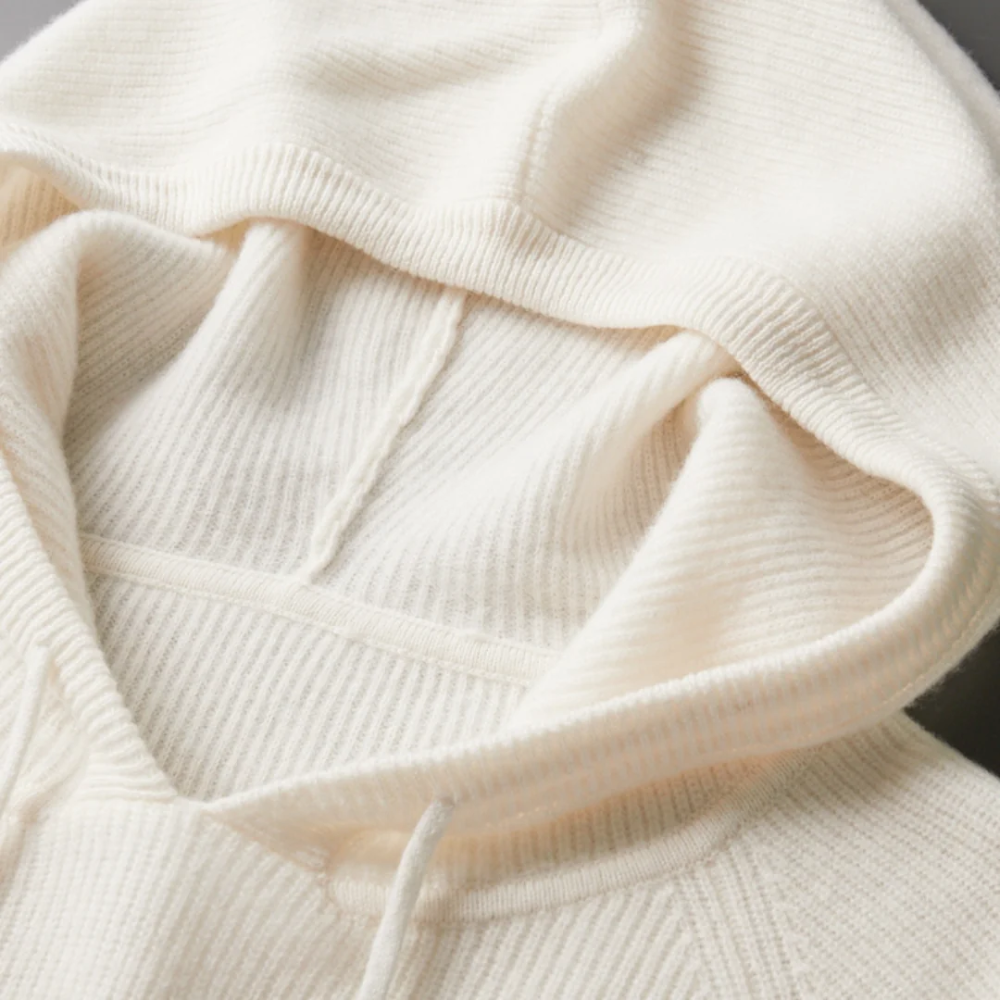 Felpa con cappuccio Arezzo in lana merino