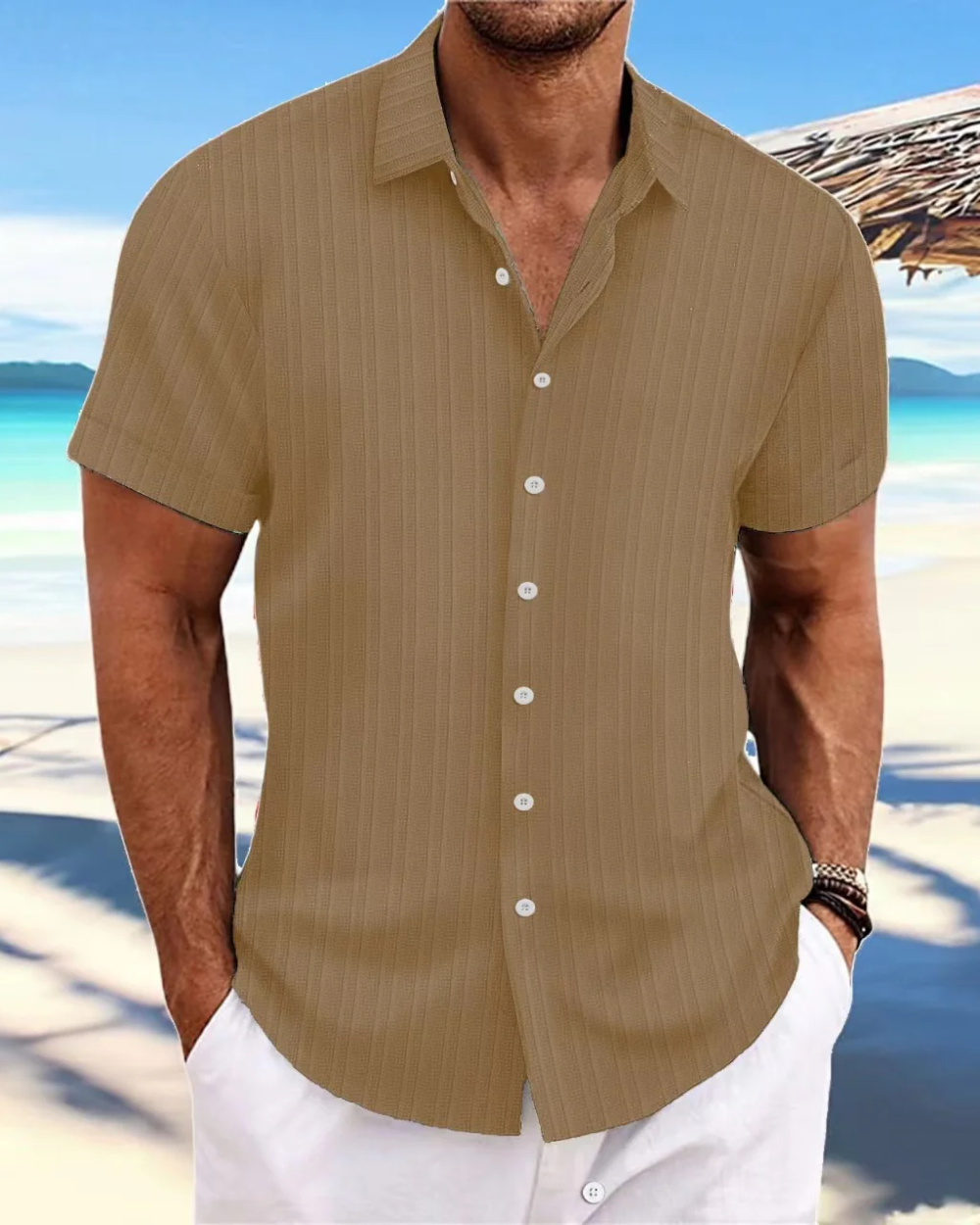 Camicia casual a maniche corte