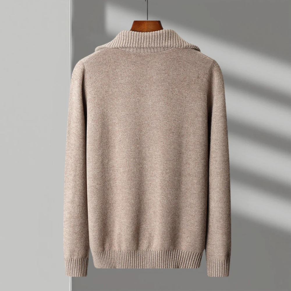 Maglione con zip in lana merino Taranto