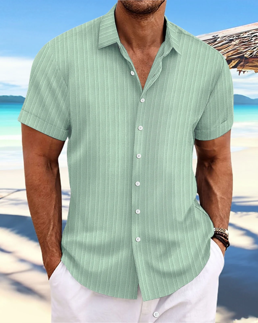 Camicia casual a maniche corte