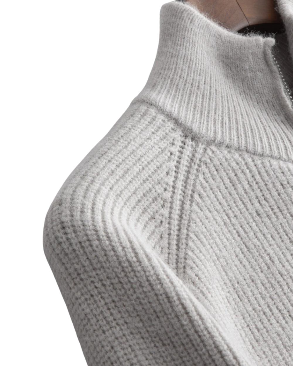 Cardigan con zip in lana merino Four Seasons