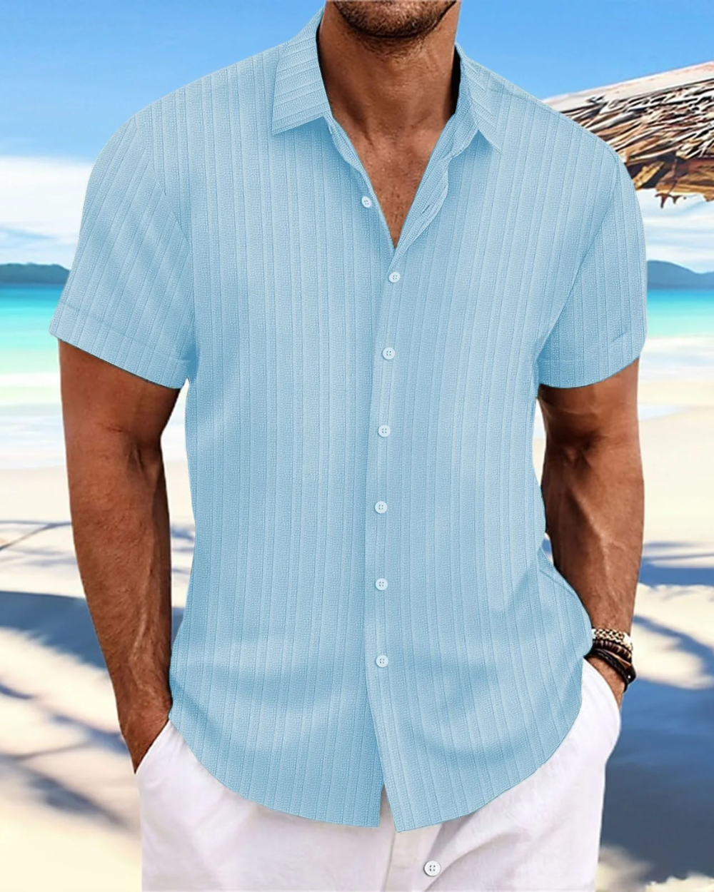 Camicia casual a maniche corte