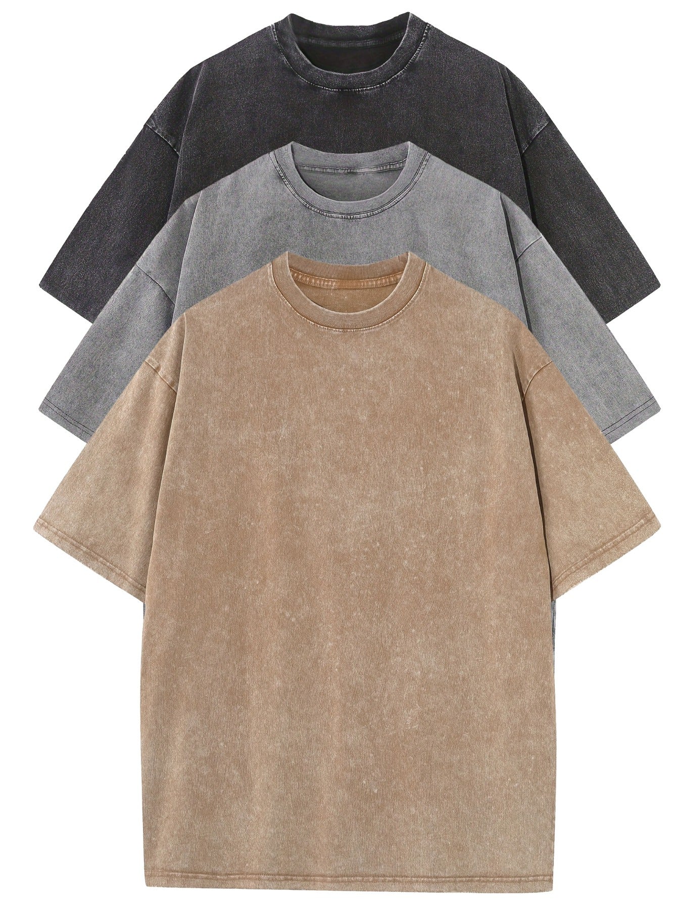 Set di t-shirt oversize in cotone casual - 3 pezzi
