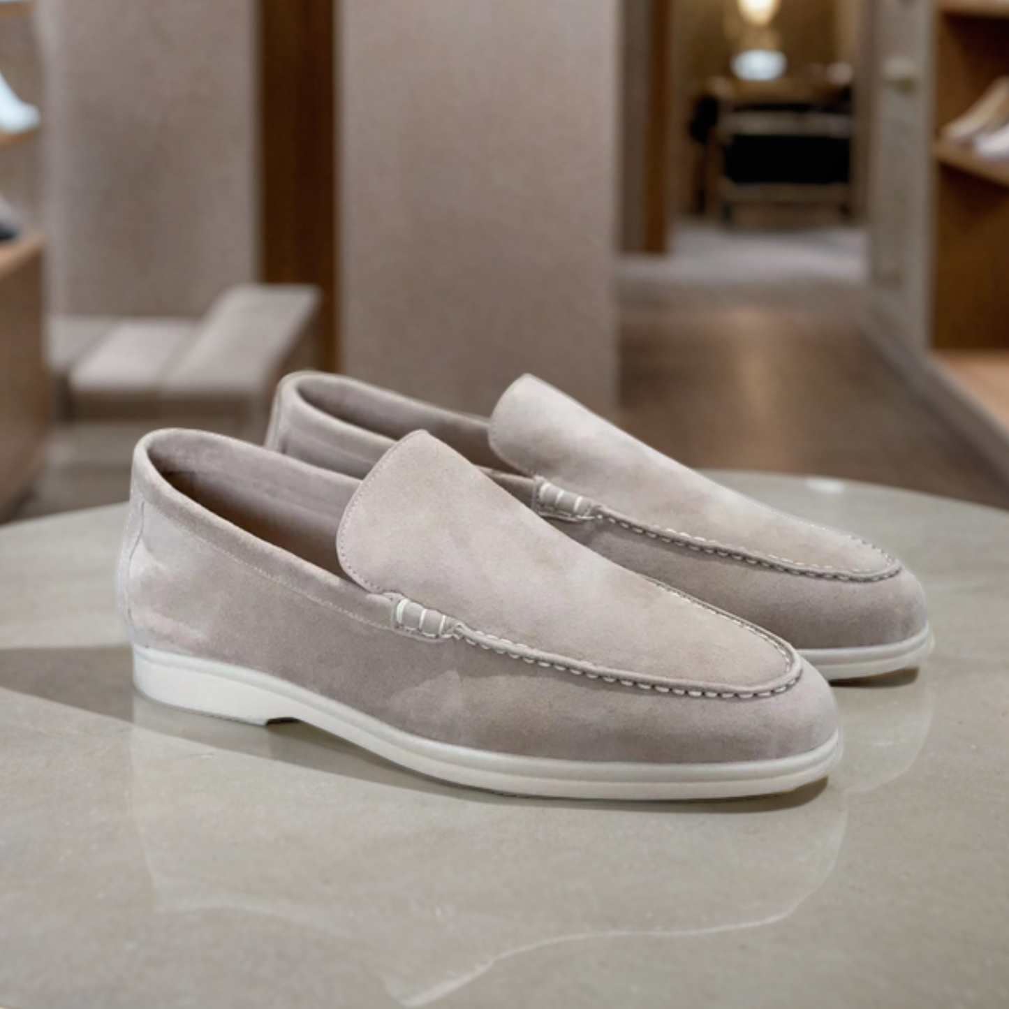 Mocassini in pelle scamosciata premium