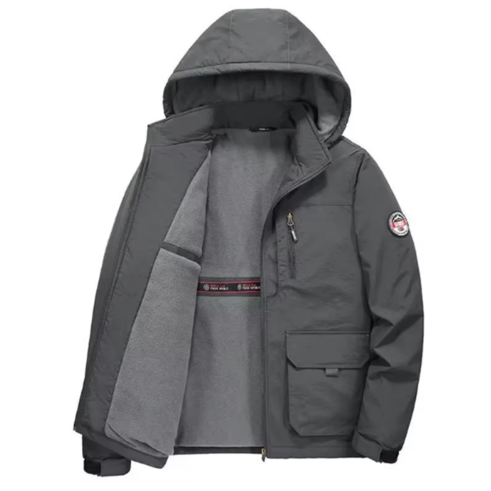 Giacca foderata in pile ispessito