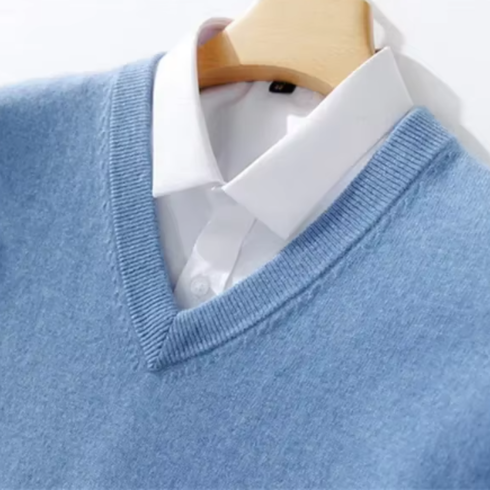 Maglione elegante con scollo a V