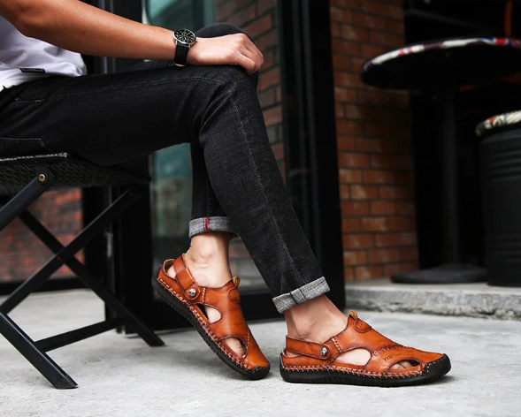 Sandali classici in pelle