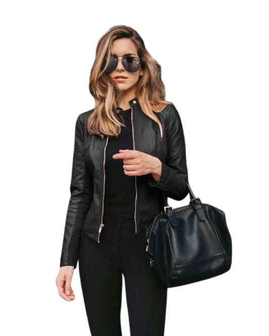 Giacca elegante da donna in pelle