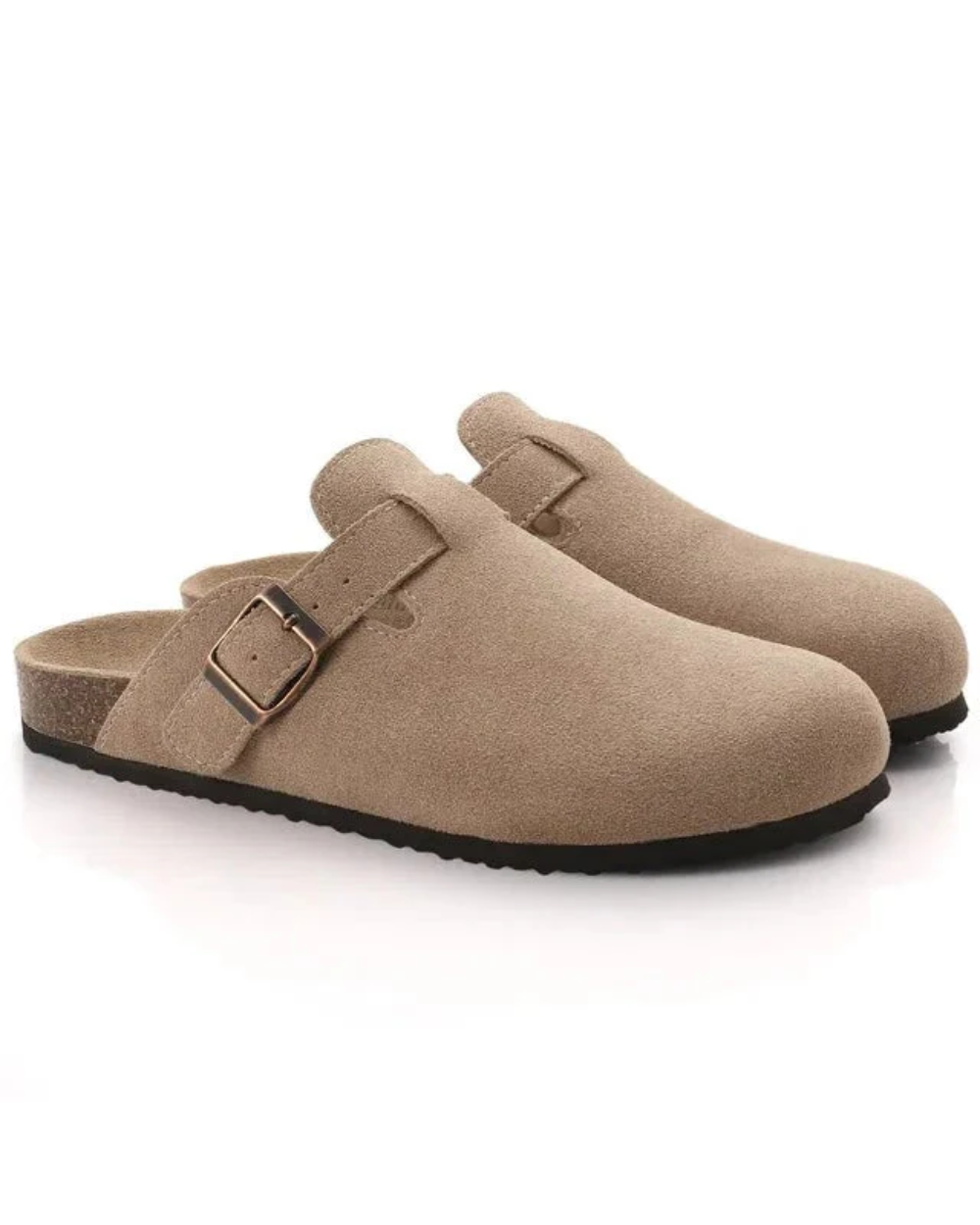 Zoccoli Oxford in pelle scamosciata