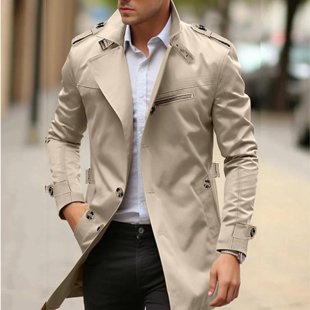 Trench da uomo elegante