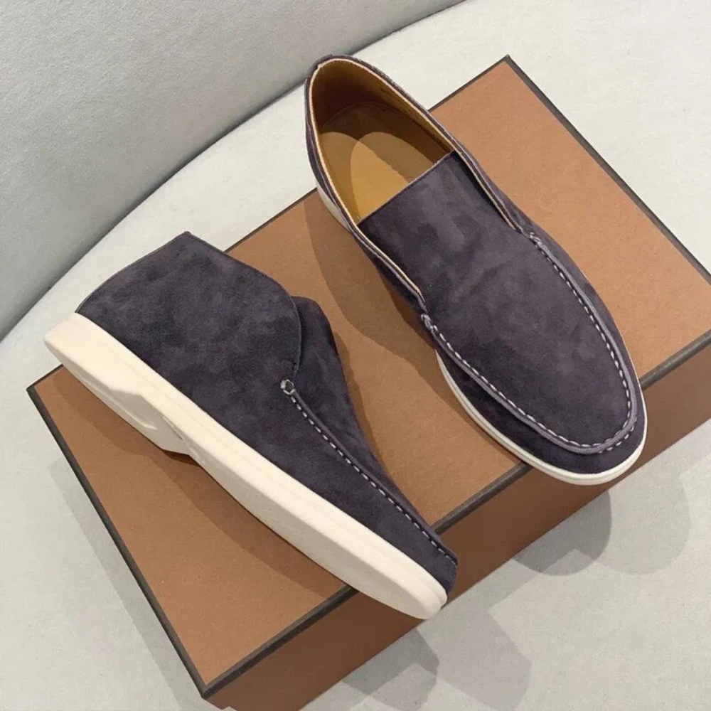 Mocassini casual in pelle scamosciata