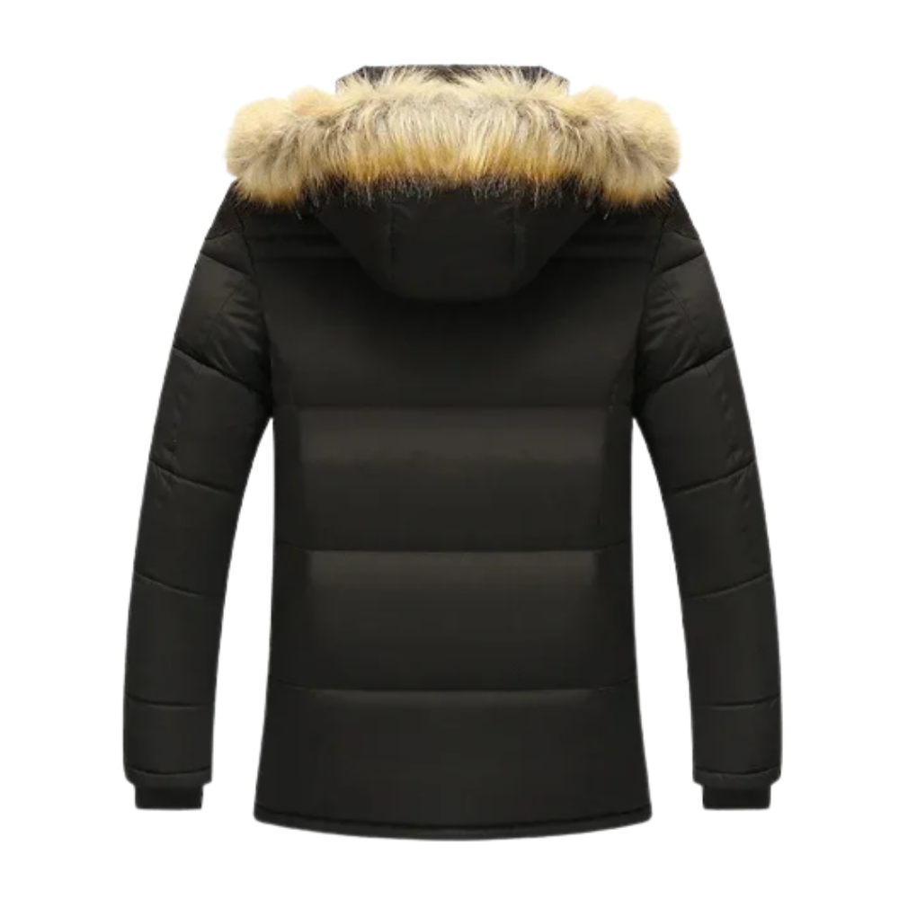 Elegante giacca invernale in pile imbottita
