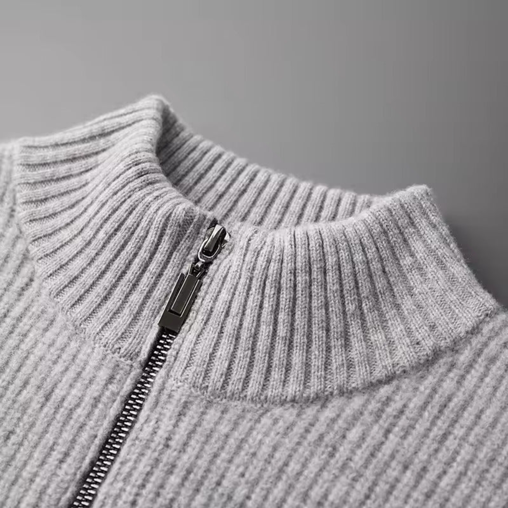 Gilet a coste in cashmere Seychellen