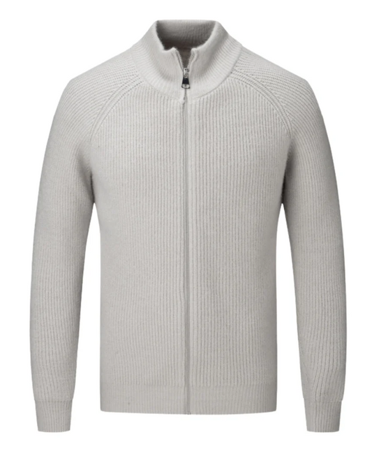 Cardigan con zip in lana merino Four Seasons