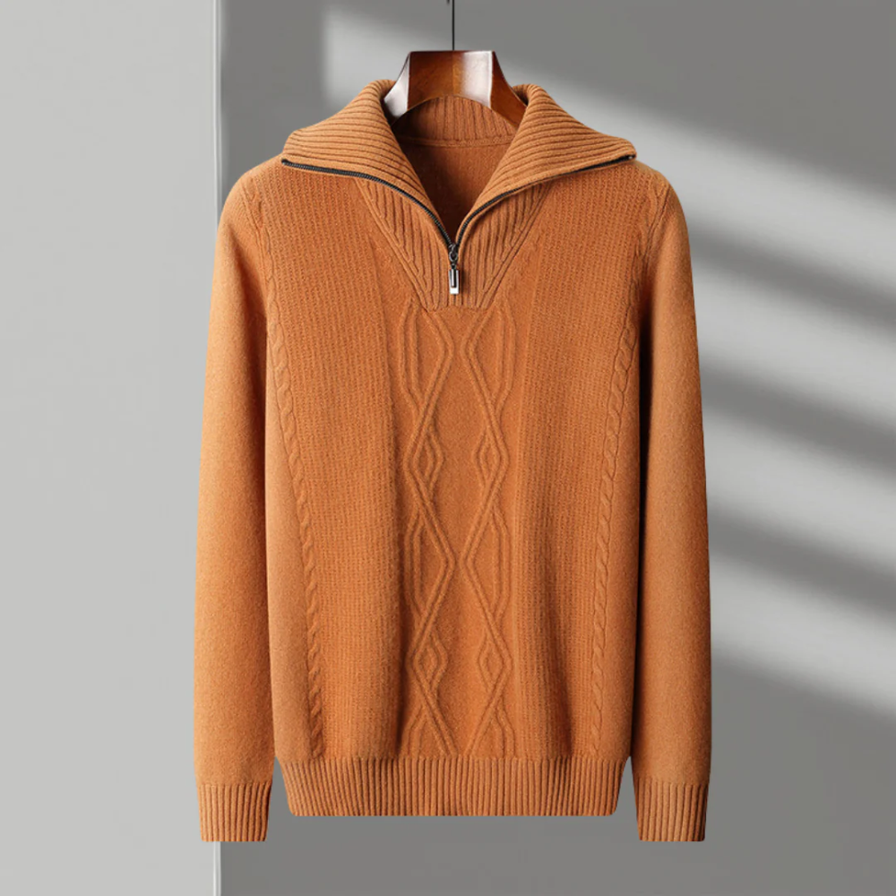 Maglione con zip in lana merino Taranto