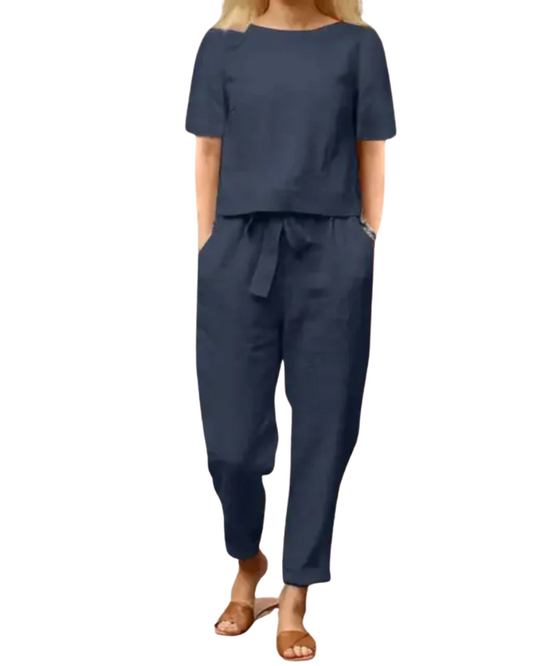 Elegante set da donna in cotone