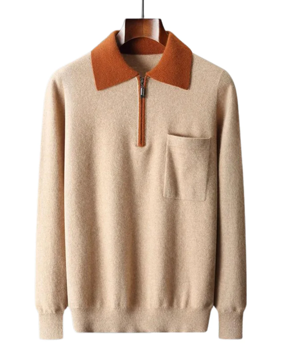 Polo Castelle Cashmere con zip