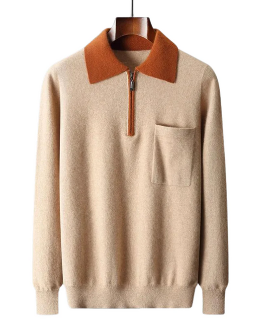 Polo Castelle Cashmere con zip