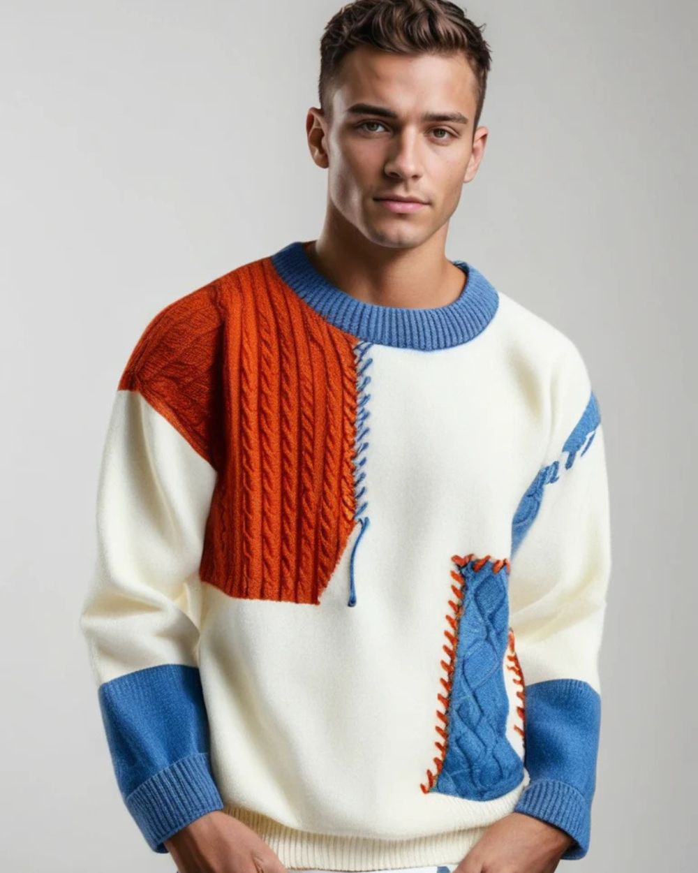 Pullover patchwork Amadeo