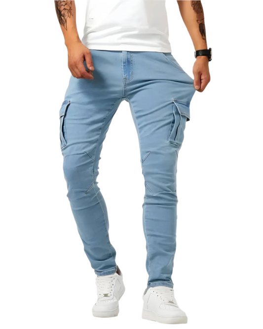 Pantaloni Marino Cargo Stretch