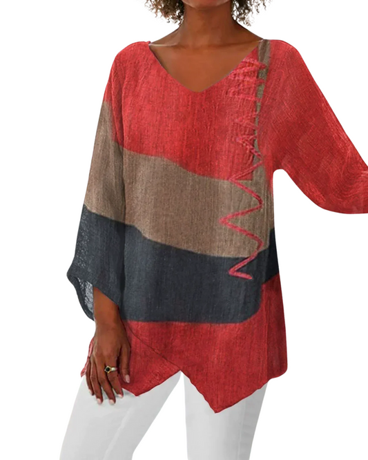 Top elegante da donna con scollo a V