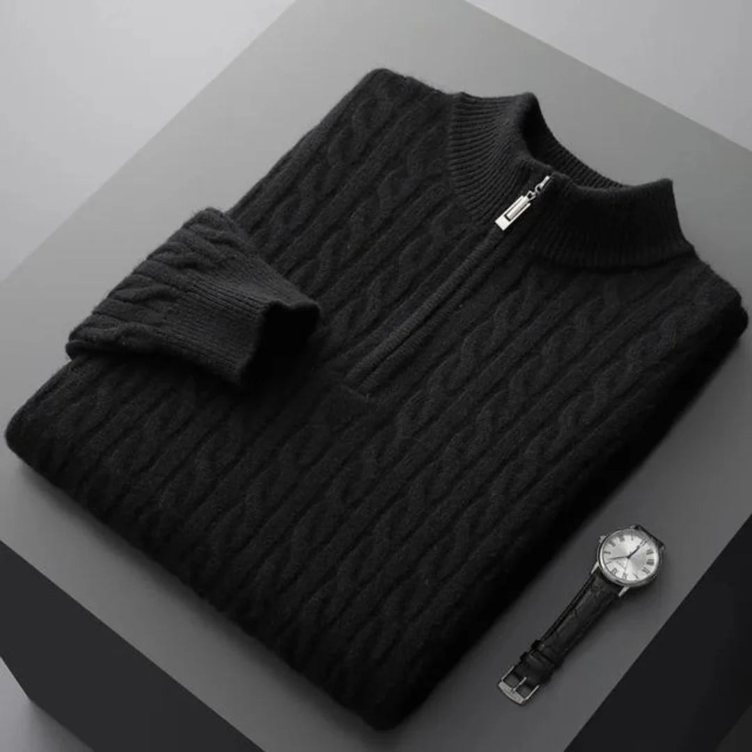 Deneb Cashmere Tessuto Mezza Zip