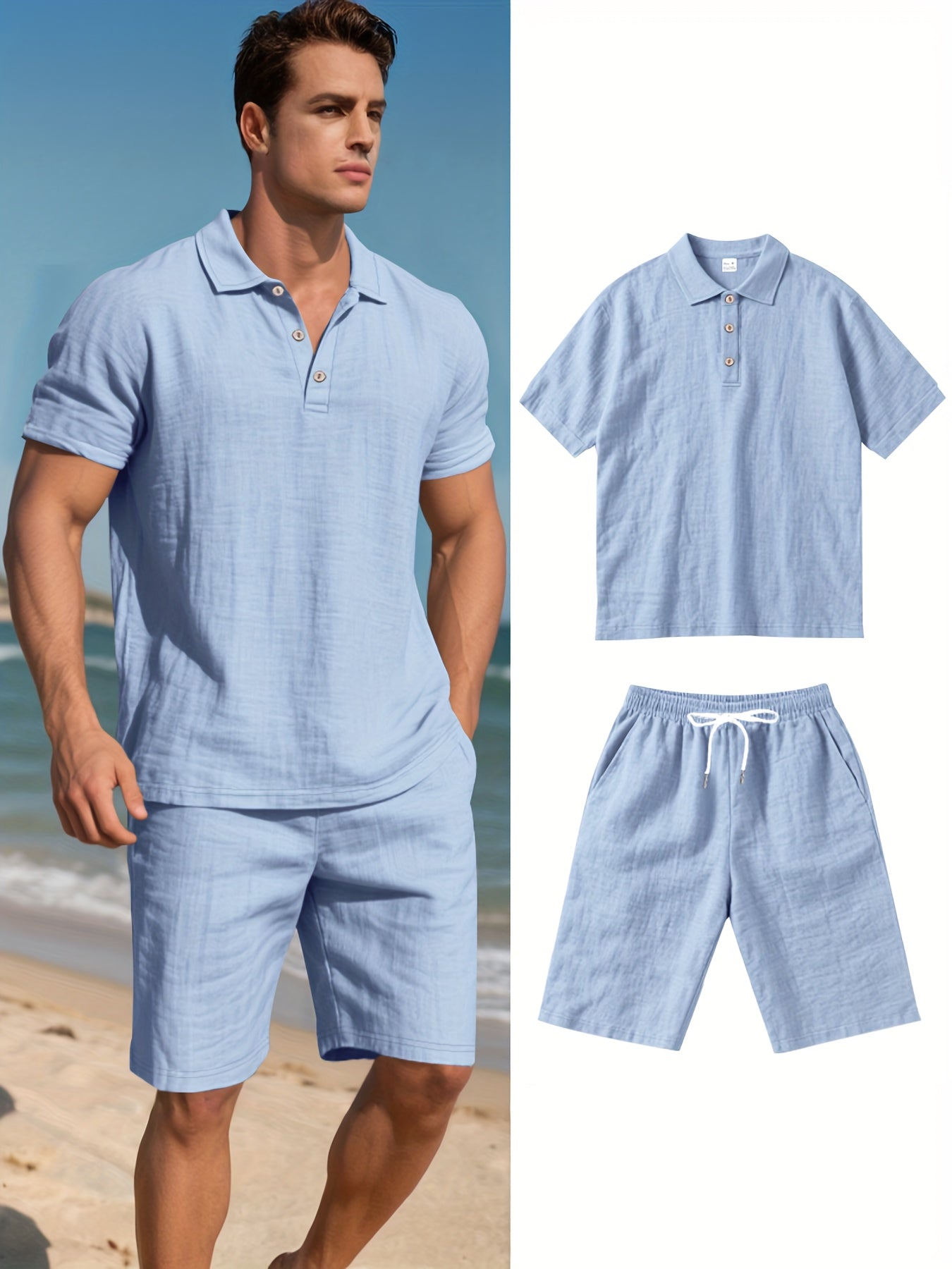 Set da uomo in lino