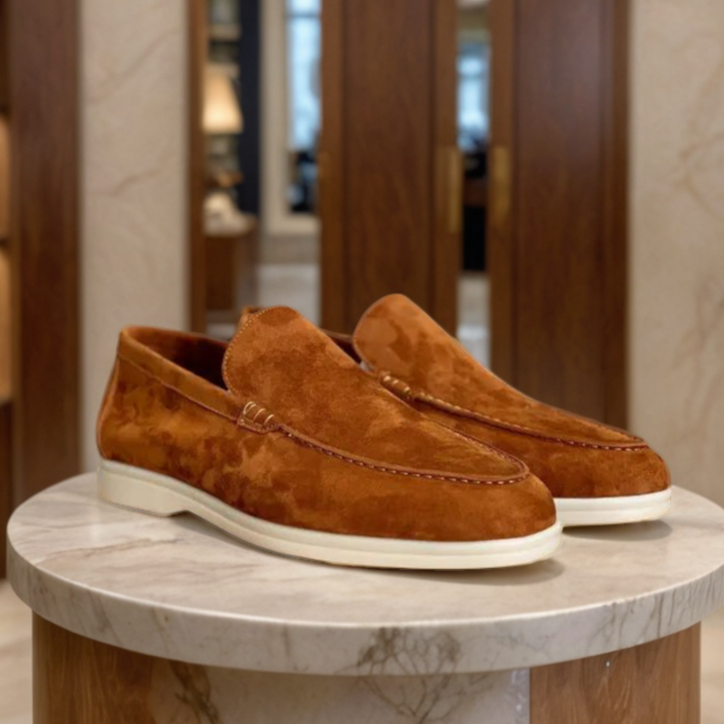 Mocassini in pelle scamosciata premium