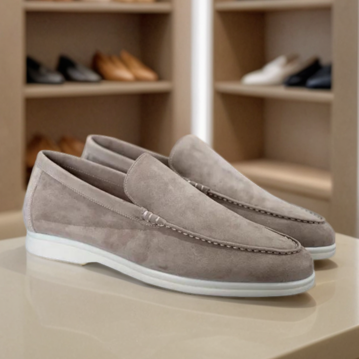 Mocassini in pelle scamosciata premium