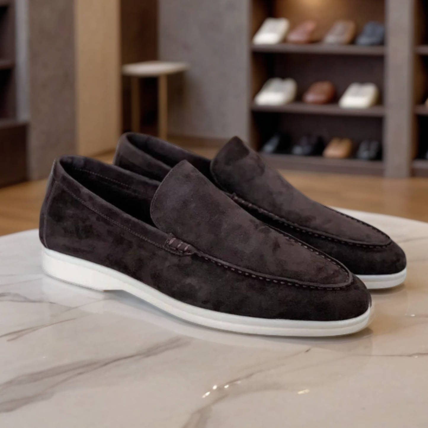 Mocassini in pelle scamosciata premium