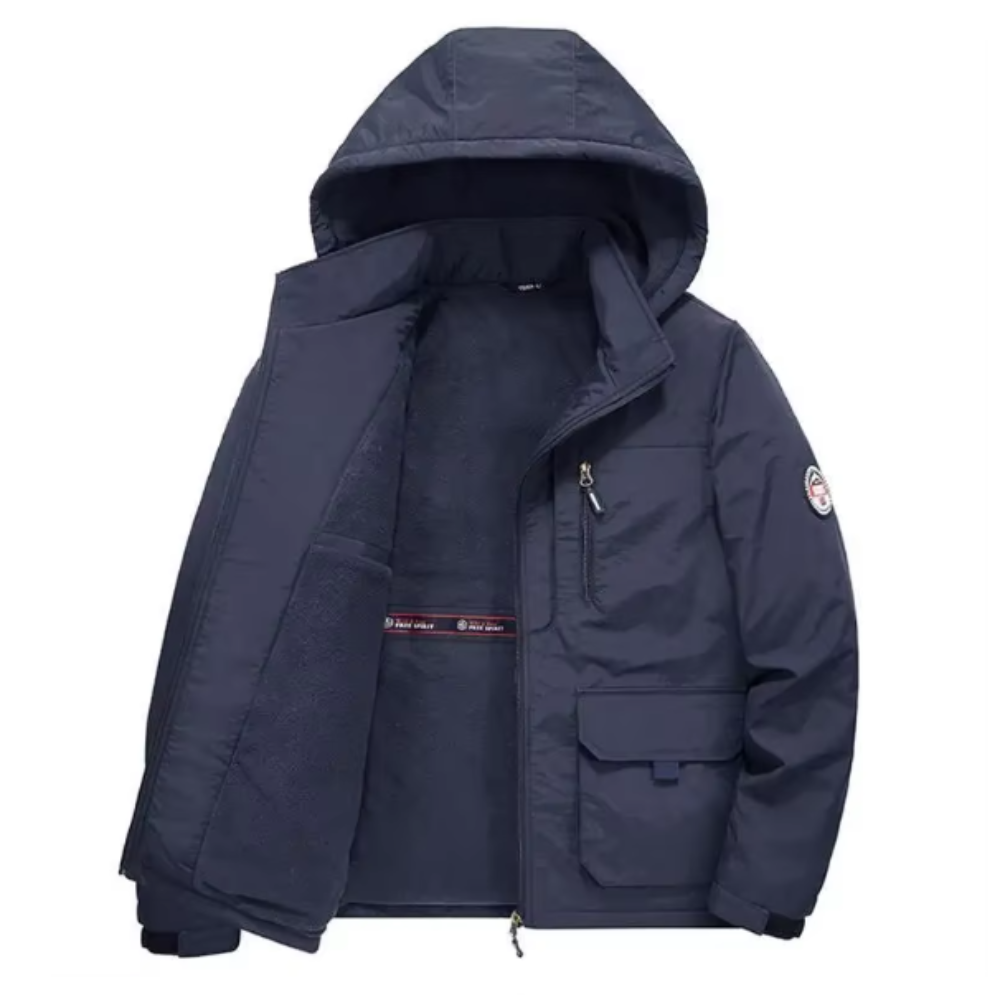 Giacca foderata in pile ispessito