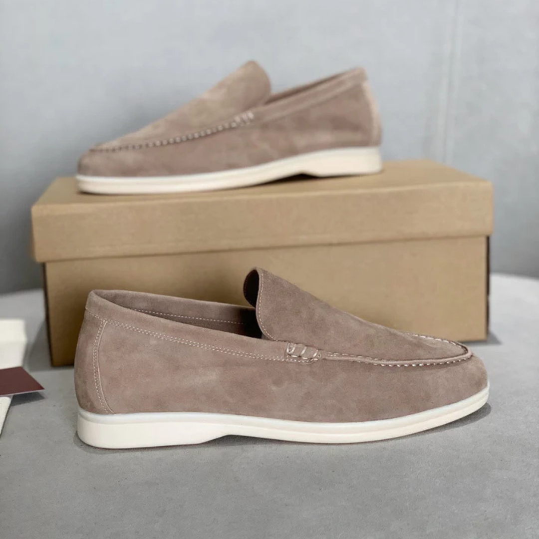 Mocassini chic in pelle scamosciata