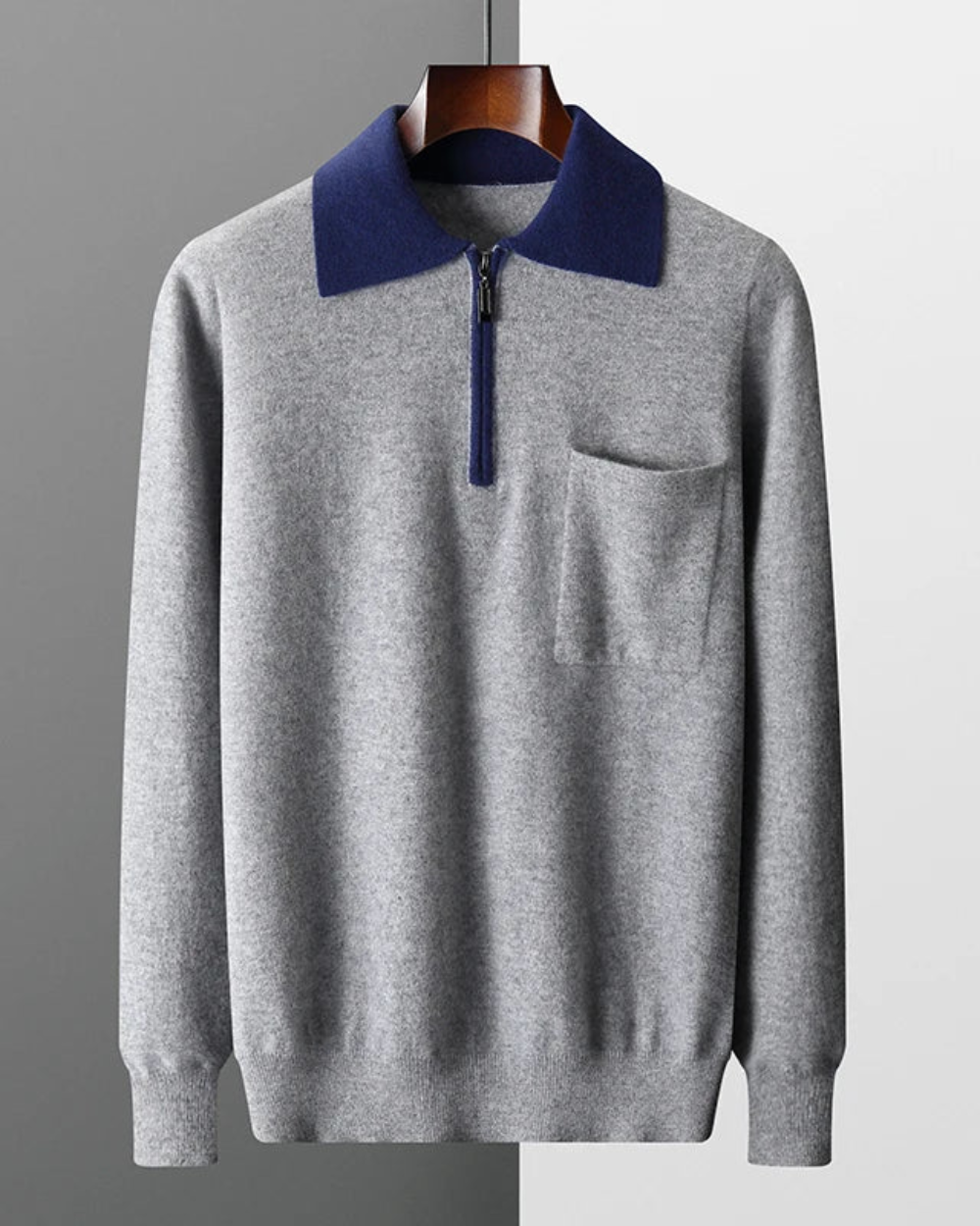 Polo Castelle Cashmere con zip