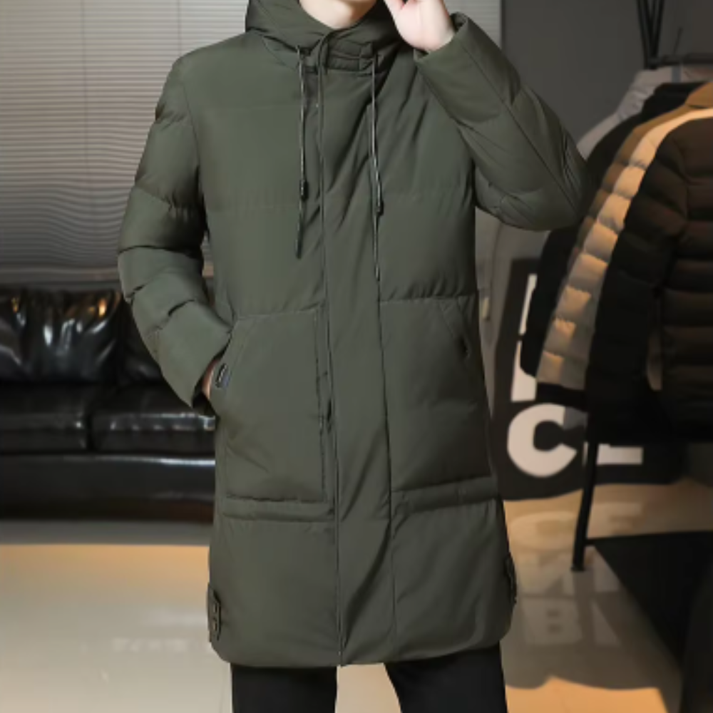 Elegante giacca lunga invernale