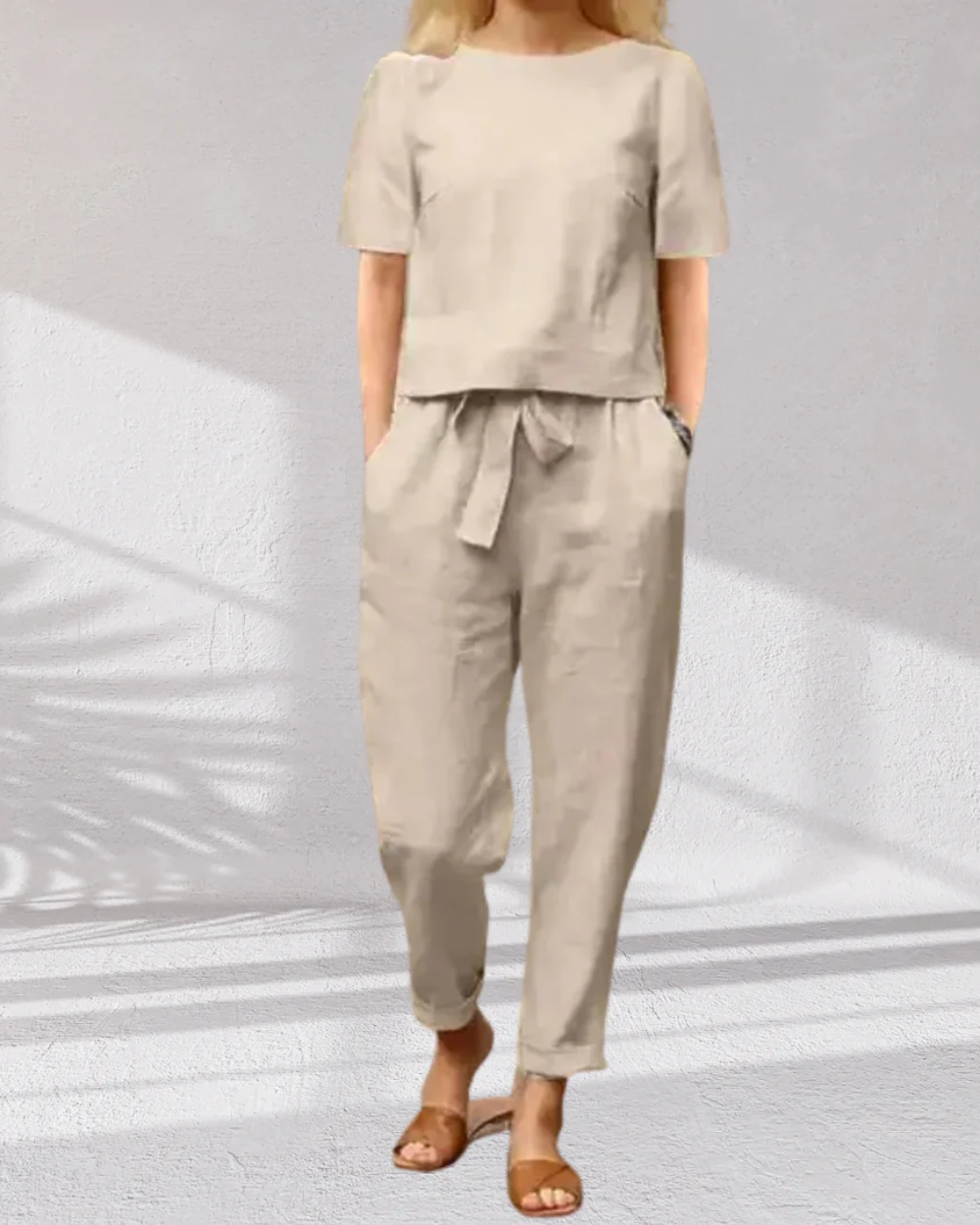 Elegante set da donna in cotone
