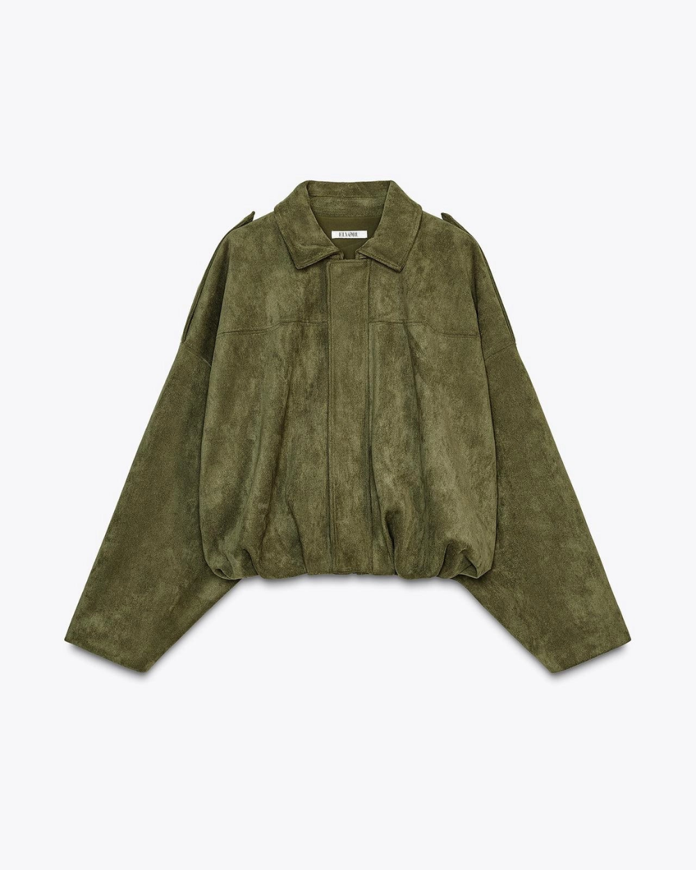 Giacca in pelle scamosciata