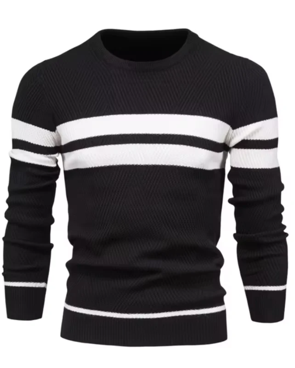 Maglione da uomo alla moda con strisce