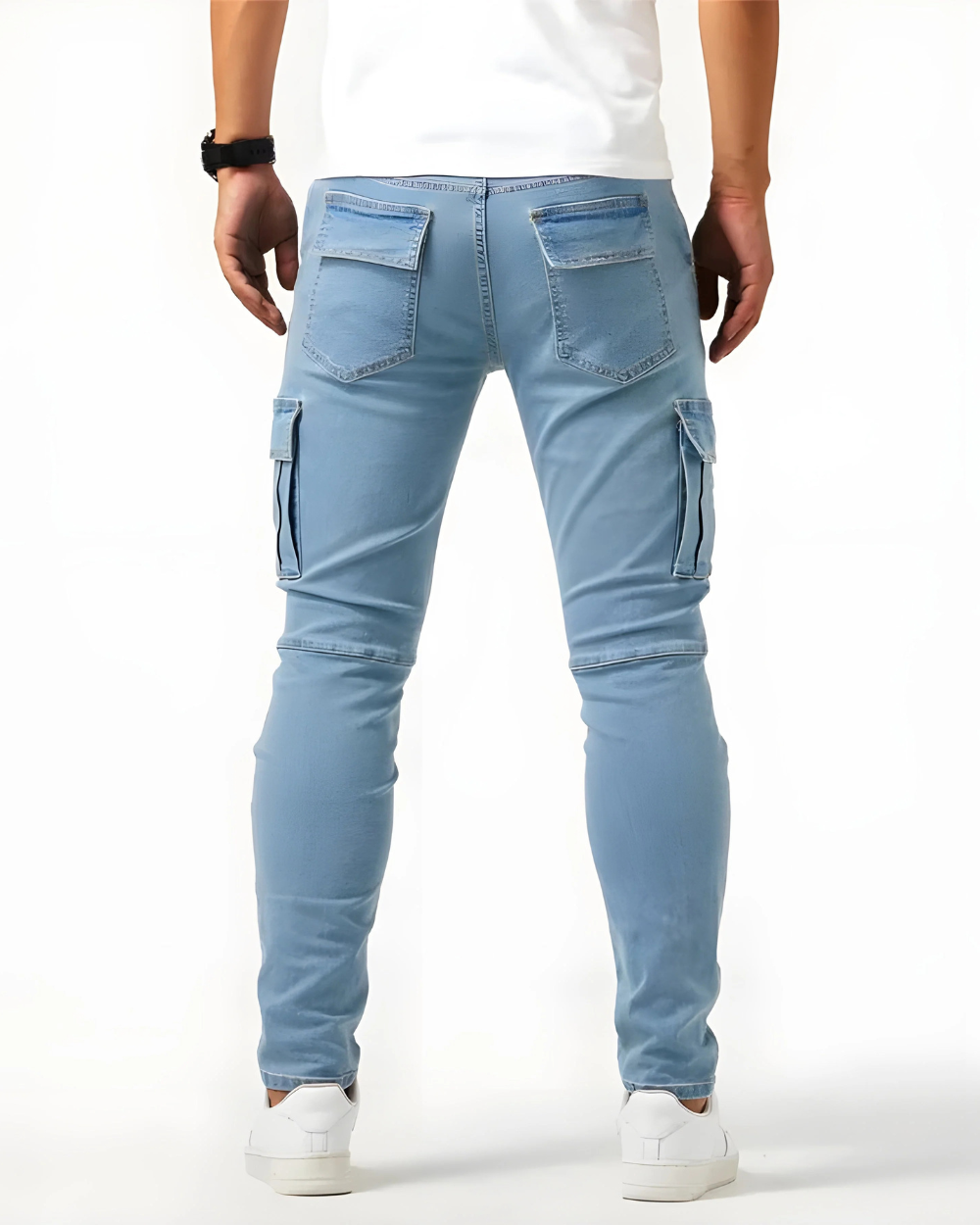 Pantaloni Marino Cargo Stretch