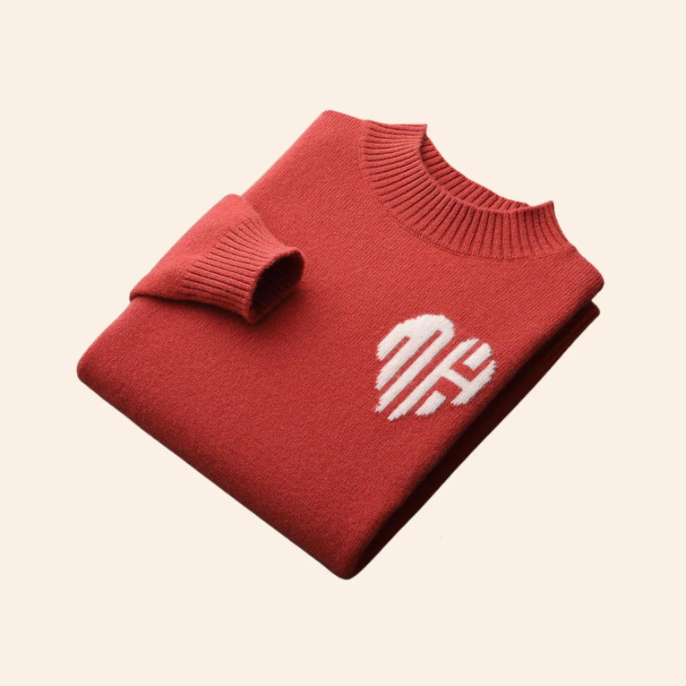 Bora Bora - Maglione con cuore in cashmere