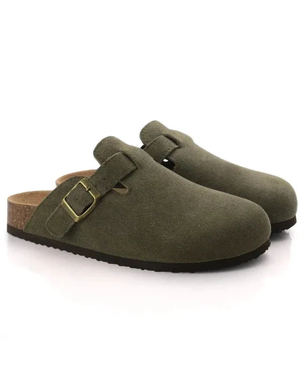 Zoccoli Oxford in pelle scamosciata